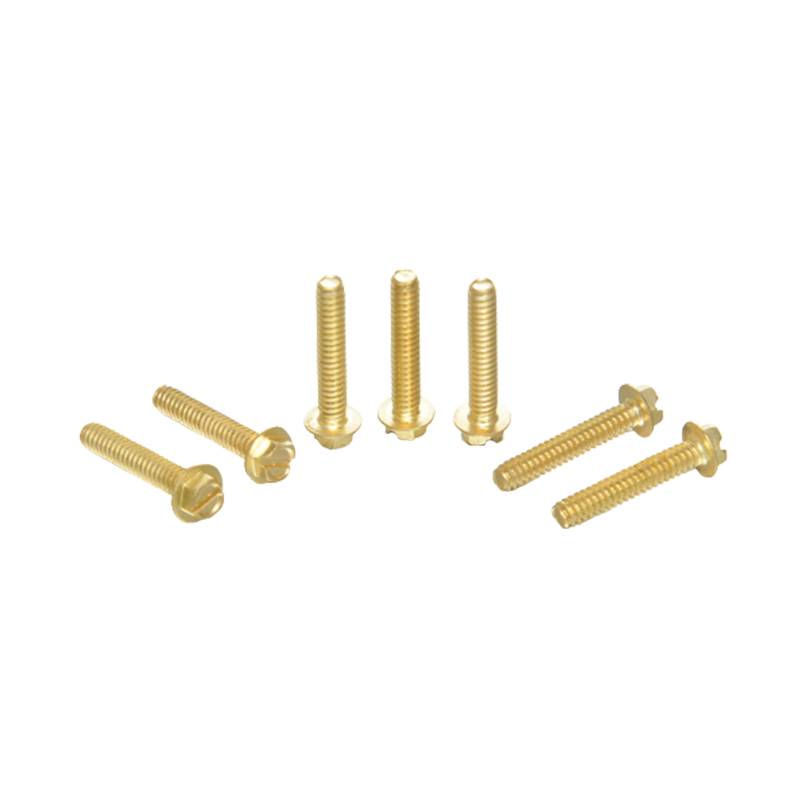Желтые цинковые шестигранные фланцы винты